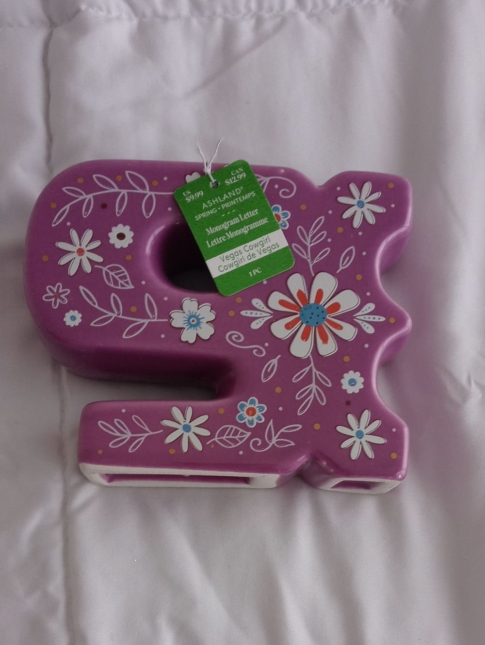 Ashland Purple Monogram Letter
